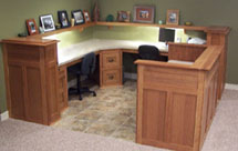 Click to view larger photo of quality built in oak dual desks